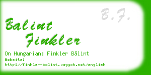 balint finkler business card